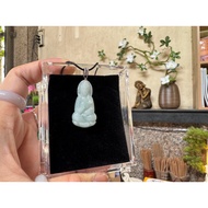 Code 2968 Guan Yin Buddha pendant Tested with type A jade without chemical treatment to retain natur