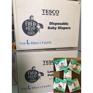 Formerly Known Tesco Tape Diapers 4packs / Box Variety Size