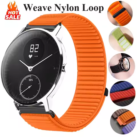 18mm 20mm Watch Strap For Nokia Withings STEEL HR 40MM/HR Sport 36mm Nylon Loop Bracelet For Withing