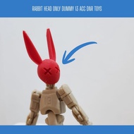 Rabbit Head Dummy 13 | DNR Toys 3D Printed Dummy13 Head Accessories