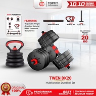 Dumbbell Set TWEN 20KG DS20 DS20K DK20 Barbell Kettlebell Set Adjustable Dumbbell Gym Fitness Sports