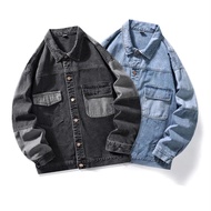 Men Custom Denim Jacket High Quality Stylish Black Plain Jean Boys Denim Jackets For Men