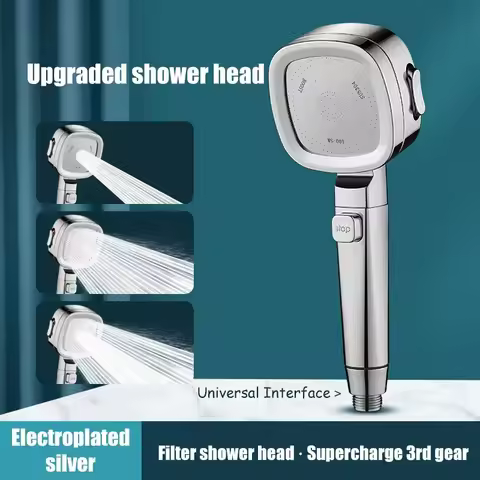 Shower booster showerhead strong pressure shower head bathroom water heater shower head rain shower 