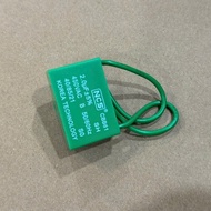 10 pcs - Wire fan capacitor 2uF - 2.5uF square capacitor 2mf - 2.5mf good quality Korean green capac