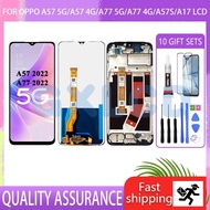 Original for Oppo A57 5g/A57 4G / A77 5g/A77 4G cph2339/a57s cph2385/A17 LCD touch screen with frame