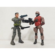 2pcs/lot Lanard the Corps Rucker VS Shrapnel Figure W/Accessories 3.75" 02