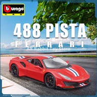Bburago Skala 1:24 Ferrari 488 Pista Stradale Sport Kereta Aloi Kenderaan Diecast Kereta Model Maina