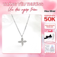 Miuu Silver 925 Silver Necklace, Lilac Lilac Silver Necklace