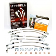 PRO RS STEEL BRAIDED BRAKE HOSE for Toyota Landcruiser HDJ/HZJ80R 1992-1998 (No ABS) (NO LIFT) - 6Pc