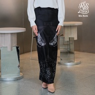 RBS Batik - Couple Batik Kemeja Pria dan Rok Span Wanita Diratama Slimfit Lapis Furing Warna Hitam K