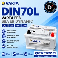 Installation Provided  DIN70L DIN70 EFB LN3 Varta Silver EFB Dynamic MF Car Battery Bateri Kereta Fo