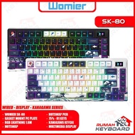 WOMIER SK80 (SK-80) - 75% Layout - 81 Keys - Wired Connection - RGB Lighting - Gasket Mount - Kanaga
