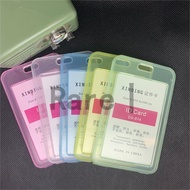 Double Sided Transparent ID Card Holder Work Card Employee Exhibition ID / Waterproof Student Card