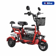 Electric Tricycle 3 Wheel Folding Scooter E-Bike For Women Elderly Kids Storage Ezbike