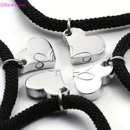 ONew Four-leaf Clover Magnetic Best Friendship Bracelets For 4pcs Women Men Magnet Heart Best Friend