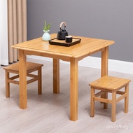 Small Square Table Dining Table Writing Table Bamboo Small Apartment Square Study Solid Wood Economi