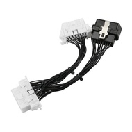 16 Pin OBD2 OBDii OBD2 Splitter Extension Cable One Male to Two Female Y Cable OBD2 Splitter Extensi