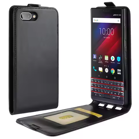 KEY2-Lite Case for BlackBerry Key2 Le / key 2 Lite Down Open Style Flip Leather Thick Solid Card Slo