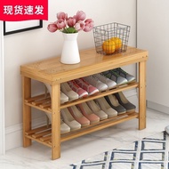 BW-6💖Bamboo Stool Bamboo Shoe Rack Solid Wood Shoe Changing Stool Shoe Cabinet Dustproof Simple Household Economical Doo