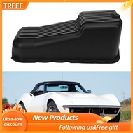 treee Luocute Aluminum Oil Pan Cast  4 Quarts Finned Black Powder Coated for 2 Piece Rear Main 283 3