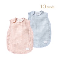 [10mois] Made In Japan Tencel Three-Layer Gauze Kick-Proof Vest Toddler Style Cross Star Color Summe