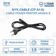 Ccd* NYK Power Cable Figure 8 Universal 1.5M CP A1.5 Printer Monitor Speaker Plug & Play Stable