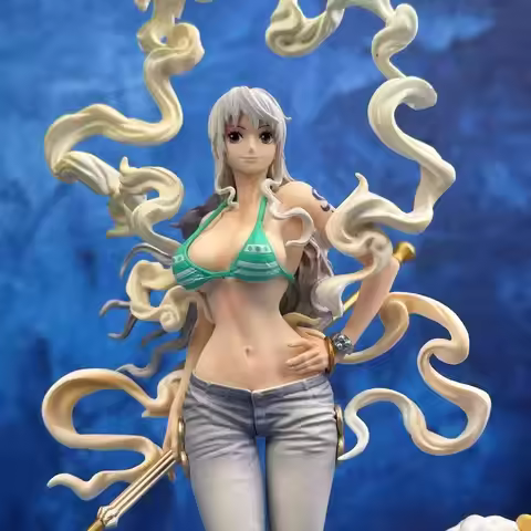 30cm One Piece Nami Statue Wano Arc - Includes Zeus & Hera Accessories - Premium Can move PVC Anime 