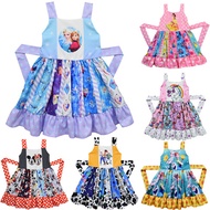 online Kids Dresses for Girls Frozen Elsa Mermaid Rapunzel Princess Dress Minnie Mouse Unicorn Dress