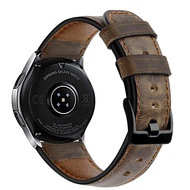 [ร้อน] สายนาฬิกาข้อมือ20มม. 22มม. สำหรับ Samsung Galaxy Watch 5/4/3/46มม. สายรัดหนังเครซีฮอร์ส S3เกียร์นาฬิกา Huawei GT 2 3