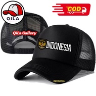 QiLa Gallery INDONESIA Trucker Hats - INDONESIA Distro Logo Hats - Premium GARUDA INDONESIA Hats - A