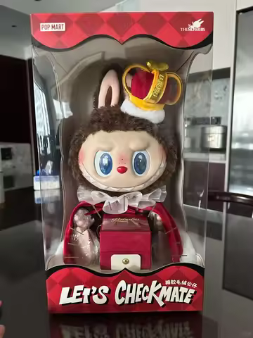 Pop Mart Genuine Labubu King and Queen Chess Adventure and V1 Time To Chill 37CM Blind Box Surprise 