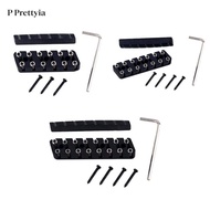 [P Prettyia] SiaBiced 6/7/8 String Headless Guitar Bridge & Camel Nut Set for Electric Guitar