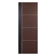 ส่งฟรี ประตูภายใน HDF ECO-DOOR PL5 80x200 ซม. สีโอ๊ค INTERIOR HDF DOOR ECO-DOOR PL5 80X200CM OAK ประ