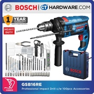 BOSCH GSB16RE PROFESSIONAL CORDED IMPACT DRILL 16MM | 750W COME WITH 100PCS ACCESSORIES SET