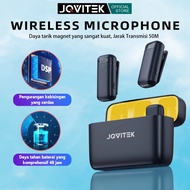 JQVITEK LM04 Wireless Lavalier Mic 1‑to‑2 Dual Mic 2.4G 30m Range 6H Battery Mix+Noise Cancelling+Mo