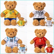 XS1 Cute Football Teddy Bear Plush Dolls Gift For Kids 2024 EURO Souvenirs Cosplay Messi CR7 Haaland