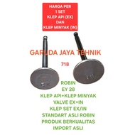MESIN Valve in ex set Valve in ex oil Valve fire Valve engine Robin EY28 EY 28 7.5 hp Original impor