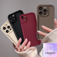 UNsimpleStyle Solid Color Wine Red Case For Realme C53 C51 C11 6i 5i 5s 5 7i C25Y C55 C35 C17 C15 C2