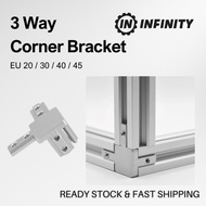 3 Way Corner Bracket for Aluminum Profile European Standard 2020 3030 4040