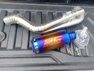 ชุดท่อ M-Slaz ใส่ได้ทุกปีR15 ปี 2014-2016  ชุดท่อ Mslaz+ปลายท่อเอสซีรุ้ง