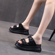 Oo STICKER TWO-SANDAL SLIPPERS.Super HACK SHAPE 7CM SOLE