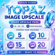 Topaz Image Upscale Pass 1X 2X 4X | AI Photo Enhancer & Image Upscaler | Aikaze Studio