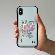 Grip iPhone 手機殼 Amabie藍灰色