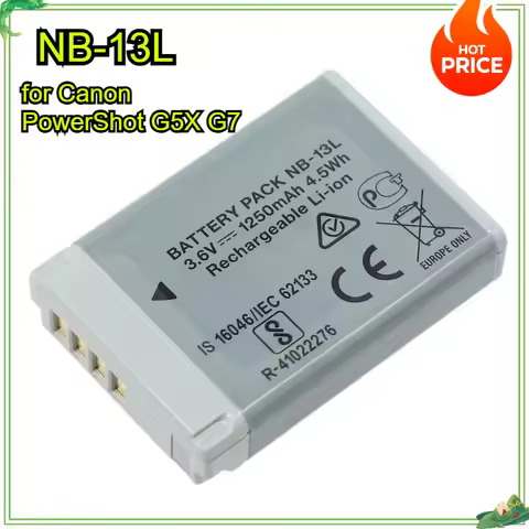 NB-13L NB13L 3.6V Camera Battery for Canon PowerShot G5X G7 X Mark II G9X SX720 SX730 SX740 HS Camer