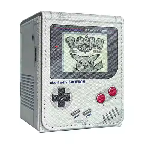 Ptcg Retro Gaming Console Card Box Storage Box Ygo Opcg Ptcg Cute Collection Card Leather Magnetic F