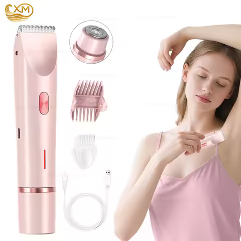 Electric Shaver for Woman Bikini Trimmer for Women Dual Head Electric Razor Waterproof Painless Biki