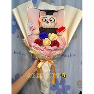 Graduation bear bouquet, graduation celebration, Hanoi wax flowers 1-3 hours| ABee gift