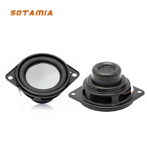 SOTAMIA 2Pcs 1.5 Inch Audio Full Range Bass Speaker 4 Ohm 5W Hifi Speaker Sound Music Home Loudspeak