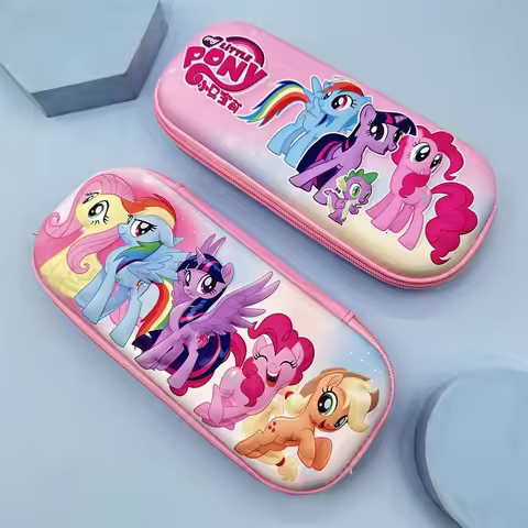 Cute My Little Pony Pencil Case Large Capacity Stationery Box Cartoon Zipper Pen Storage Bag School