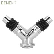 BENEKIY Drain Tee Joint, Waste Outlet Cover with Trap Seal Y Pipe Connector, Y Shaped Fits 40/50mm P